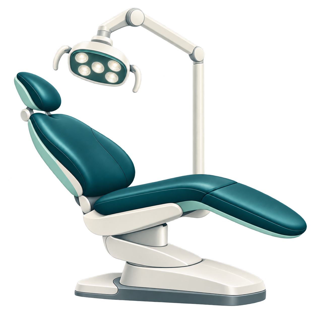 Sillón odontológico con lámpara clínica